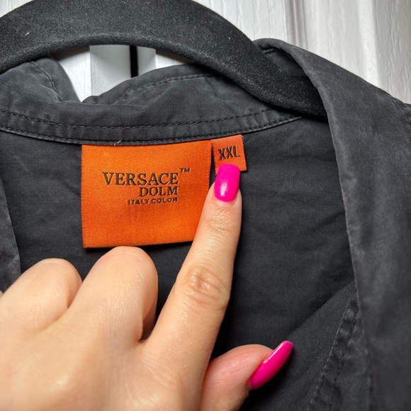 Versace Dolm - Vintage Men's Black Luxury Long Sleeve Blouse in Size XXL - Picture 9 of 12